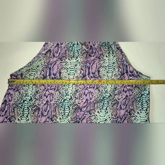 Caroline Hill Spaghetti Strap Bohemian Snakeskin Maxi Dress, Size Large - Picture 4 of 10